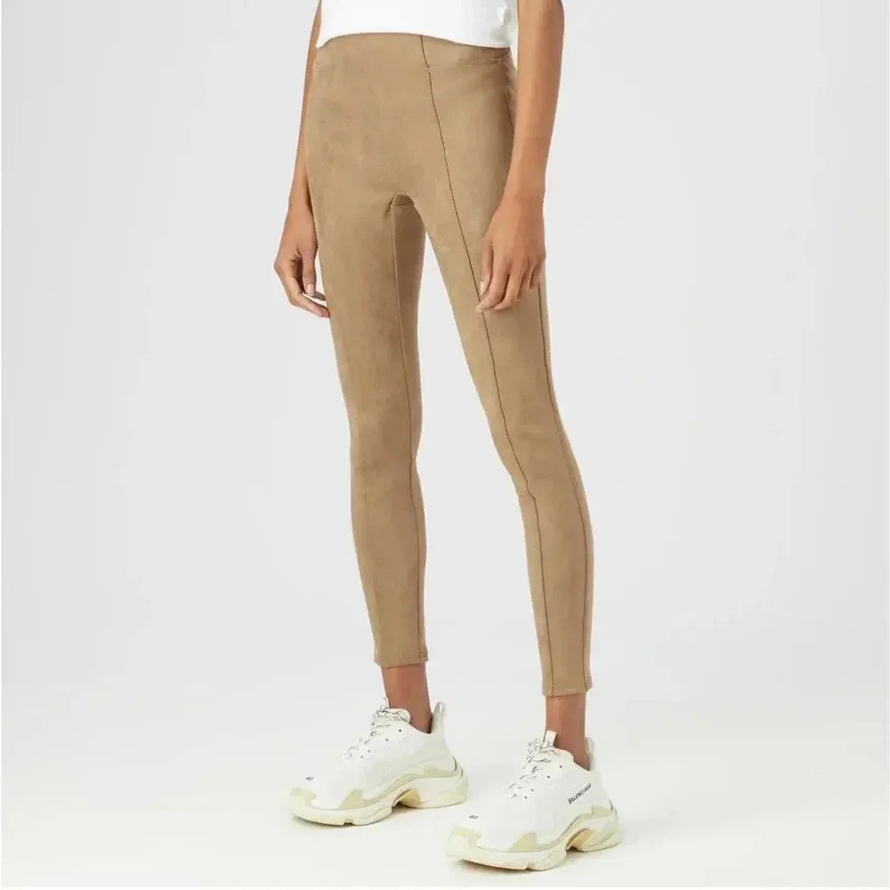SPANX Faux Suede Leggings Size L Camel - Picture 5 of 10